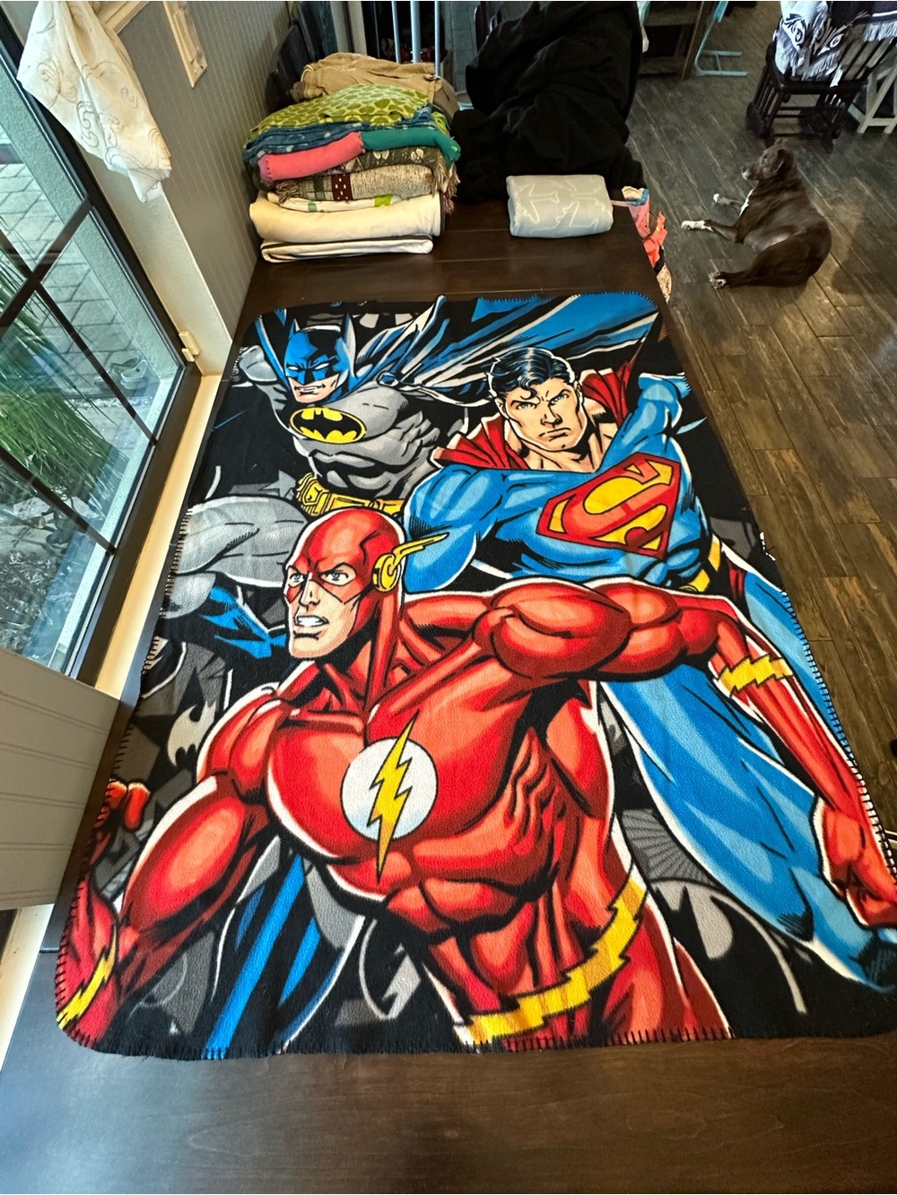 DC Comics Superman Batman Flash Fleece Blanket